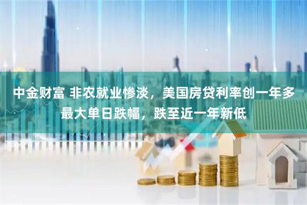 中金财富 非农就业惨淡，美国房贷利率创一年多最大单日跌幅，跌至近一年新低