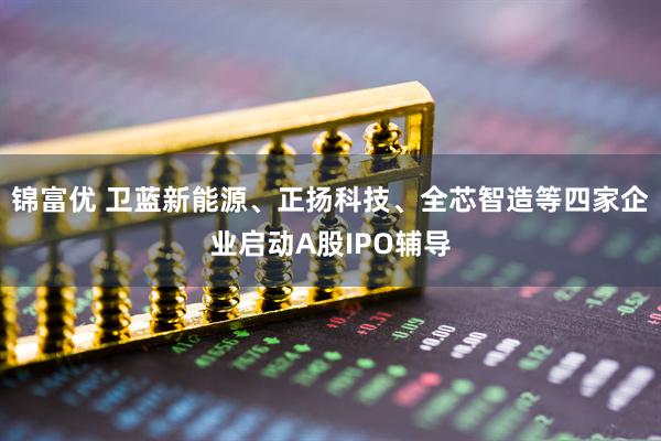 锦富优 卫蓝新能源、正扬科技、全芯智造等四家企业启动A股IPO辅导