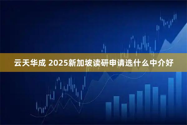 云天华成 2025新加坡读研申请选什么中介好